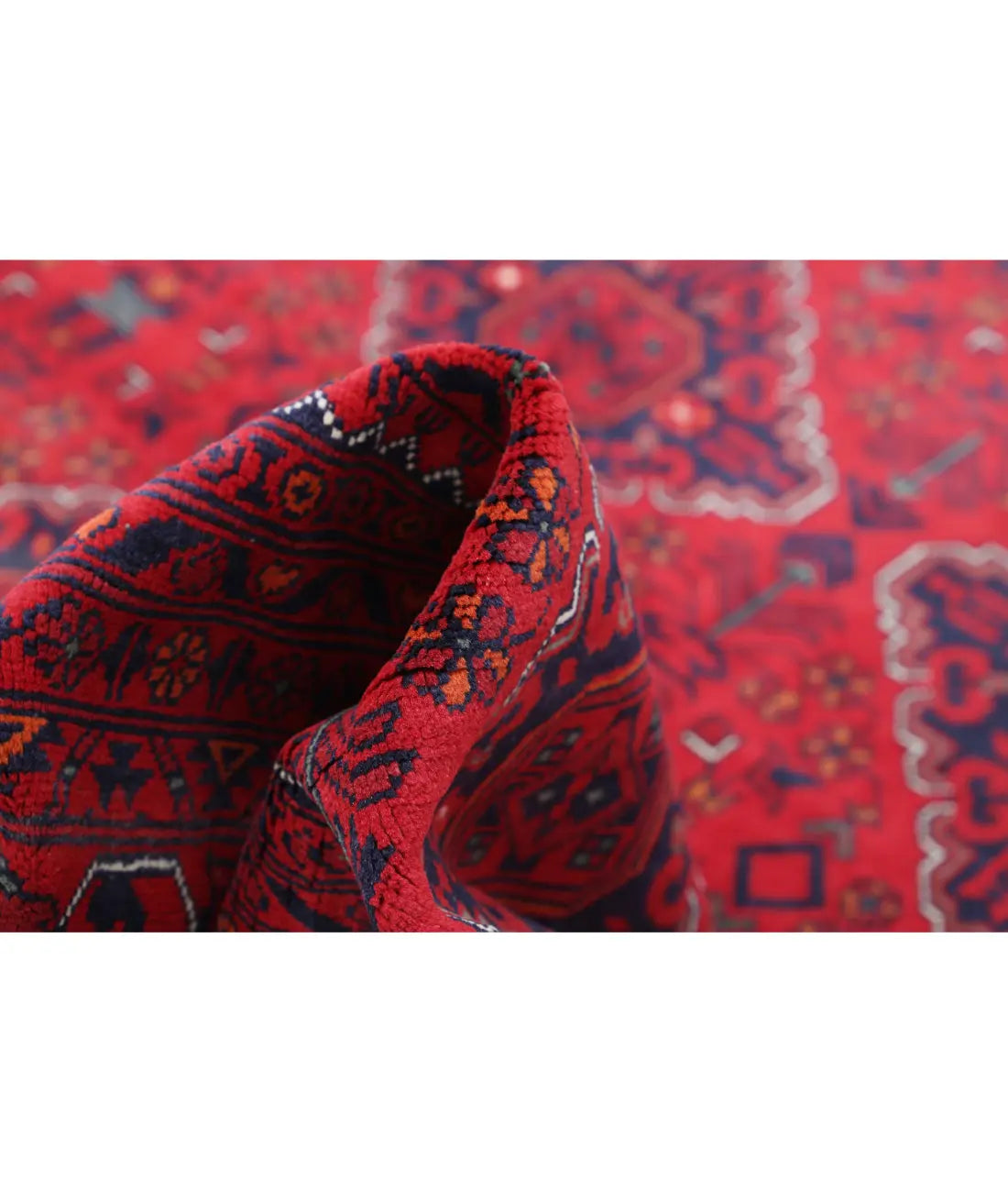 Hand Knotted Afghan Khamyab Wool Rug - 9'8'' x 12'4''