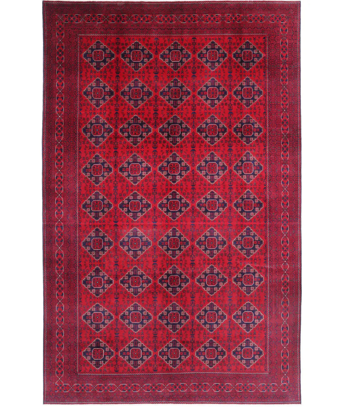 Hand Knotted Afghan Khamyab Wool Rug - 9'8'' x 15'6''