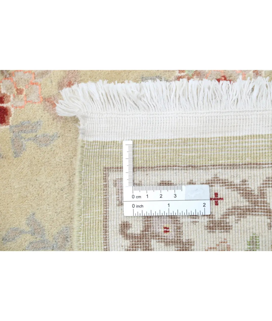 Hand Knotted Agra Kashan Wool Rug - 2'0'' x 4'2''