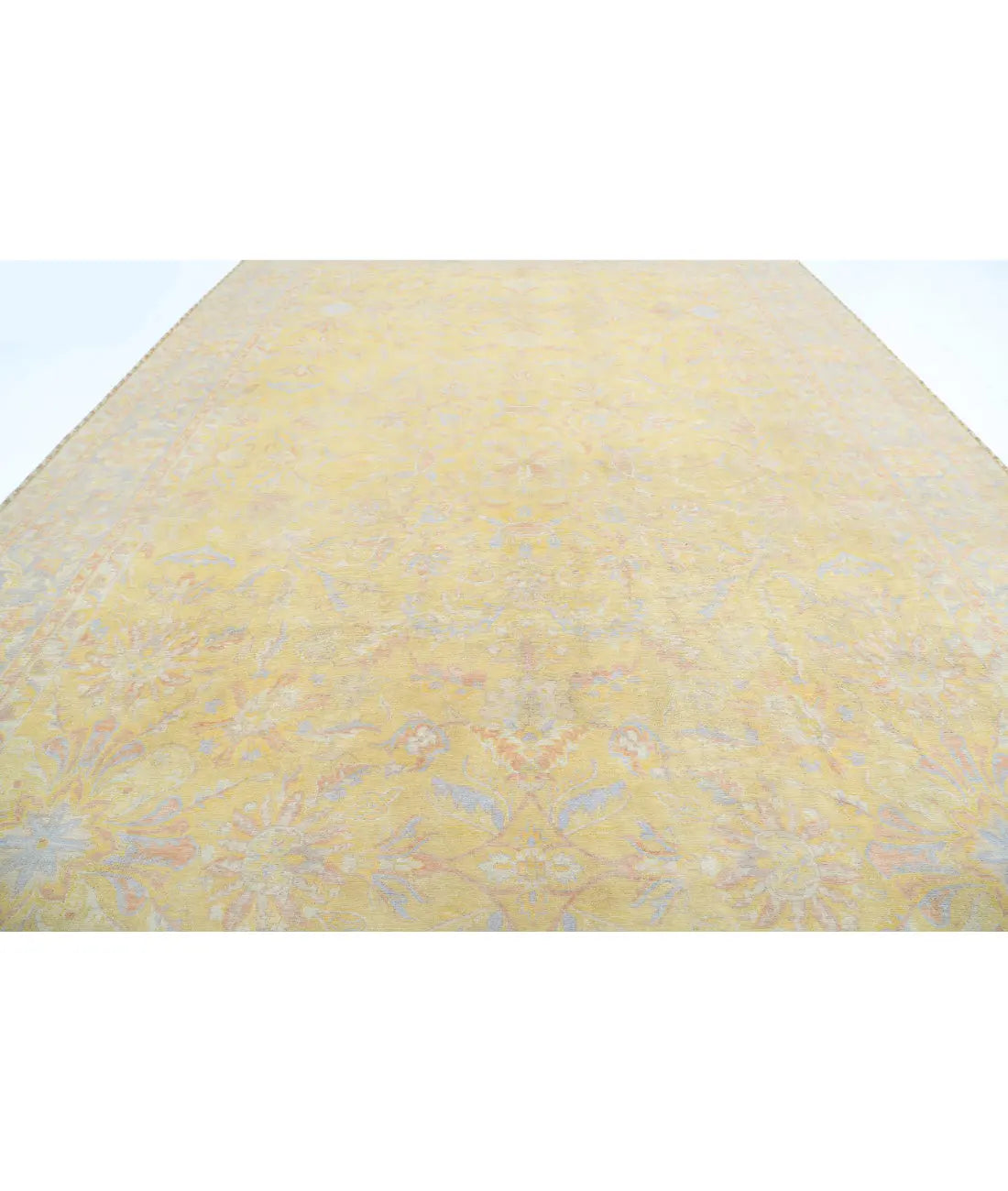 Hand Knotted Agra Wool Rug - 12'0'' x 18'2''