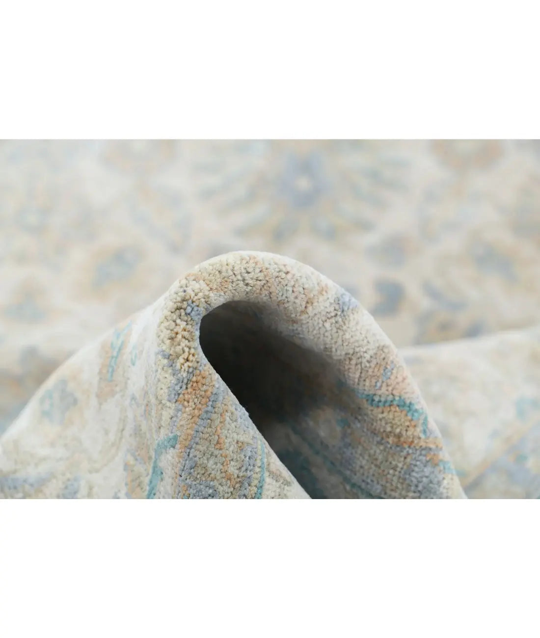 Alfombra de lana de Agra anudada a mano - 3'11'' x 6'0''