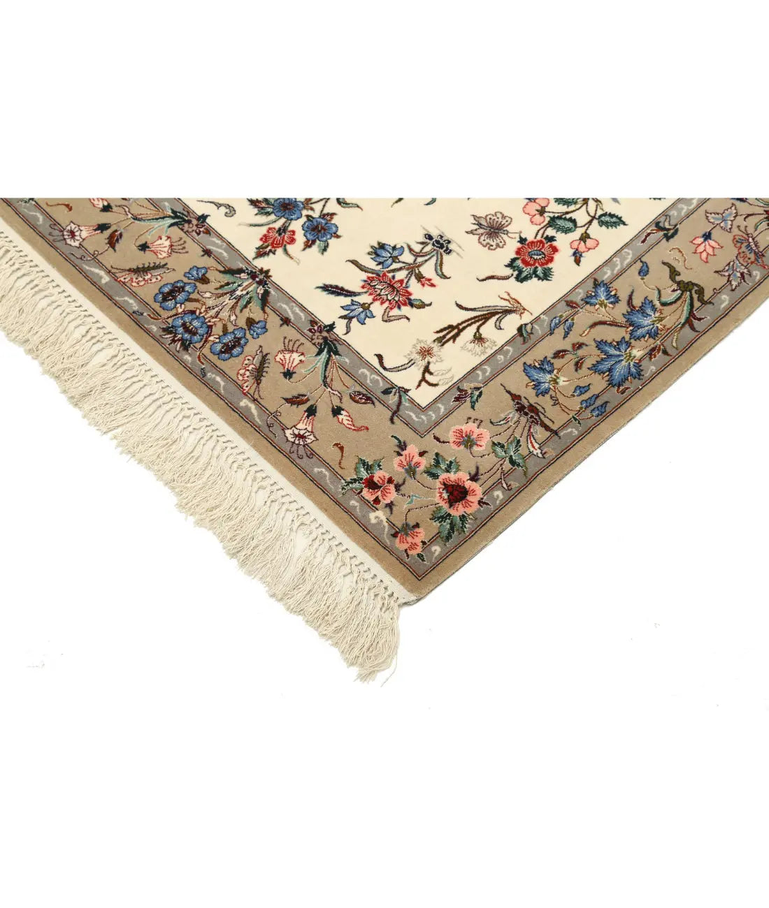 Hand Knotted Antique Masterpiece Persian Isfahan Wool & Silk Rug - 2'9'' x 11'7'' - Arteverk Rugs Area rug