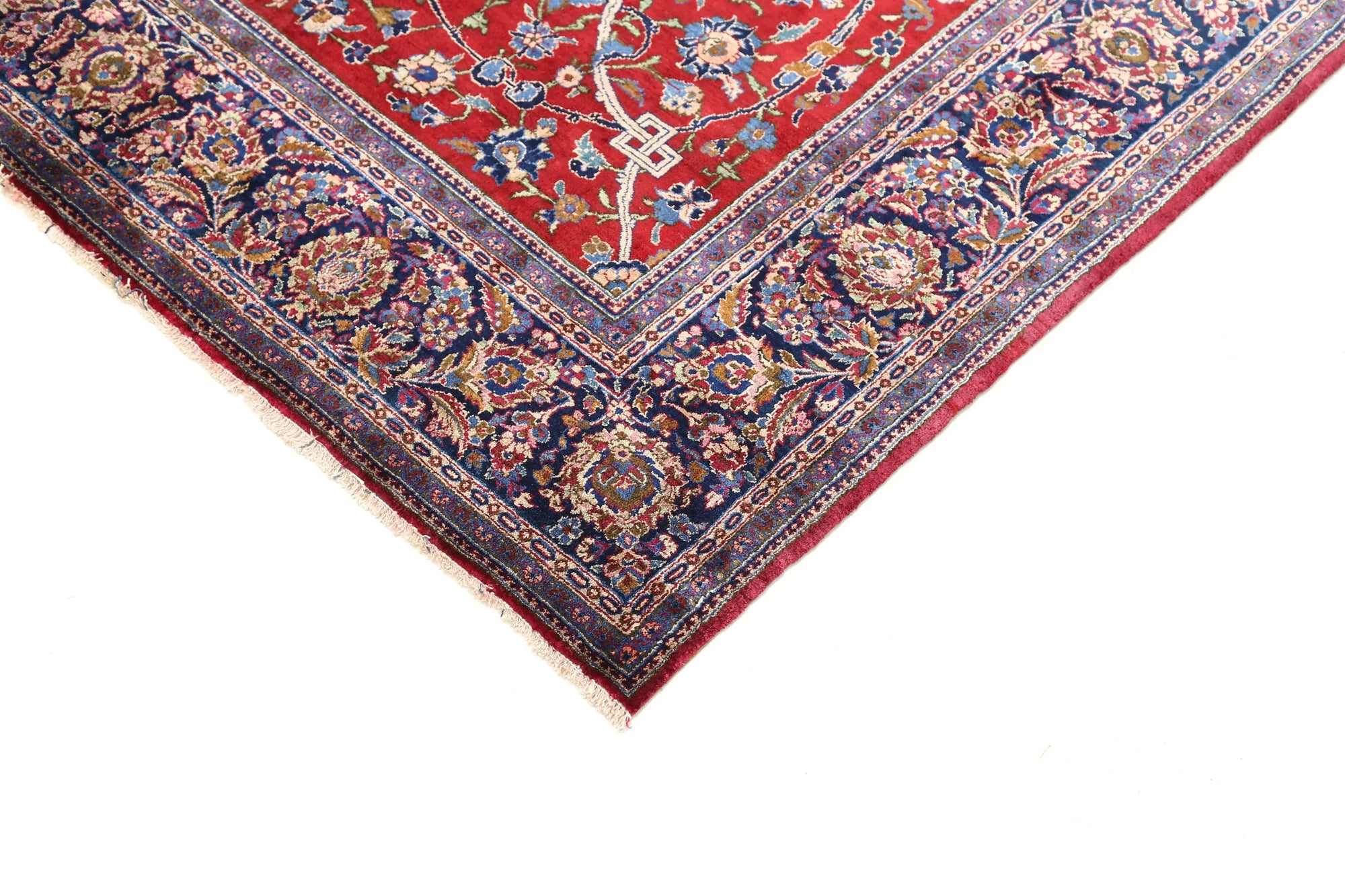 Hand Knotted Antique Masterpiece Persian Kashan Fine Silk Rug - 4'5'' x 6'9'' - Arteverk Rugs Area rug