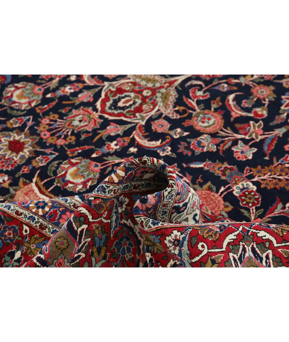Hand Knotted Antique Masterpiece Persian Kashan Fine Wool Rug - 10'4'' x 14'4'' - Arteverk Rugs Area rug