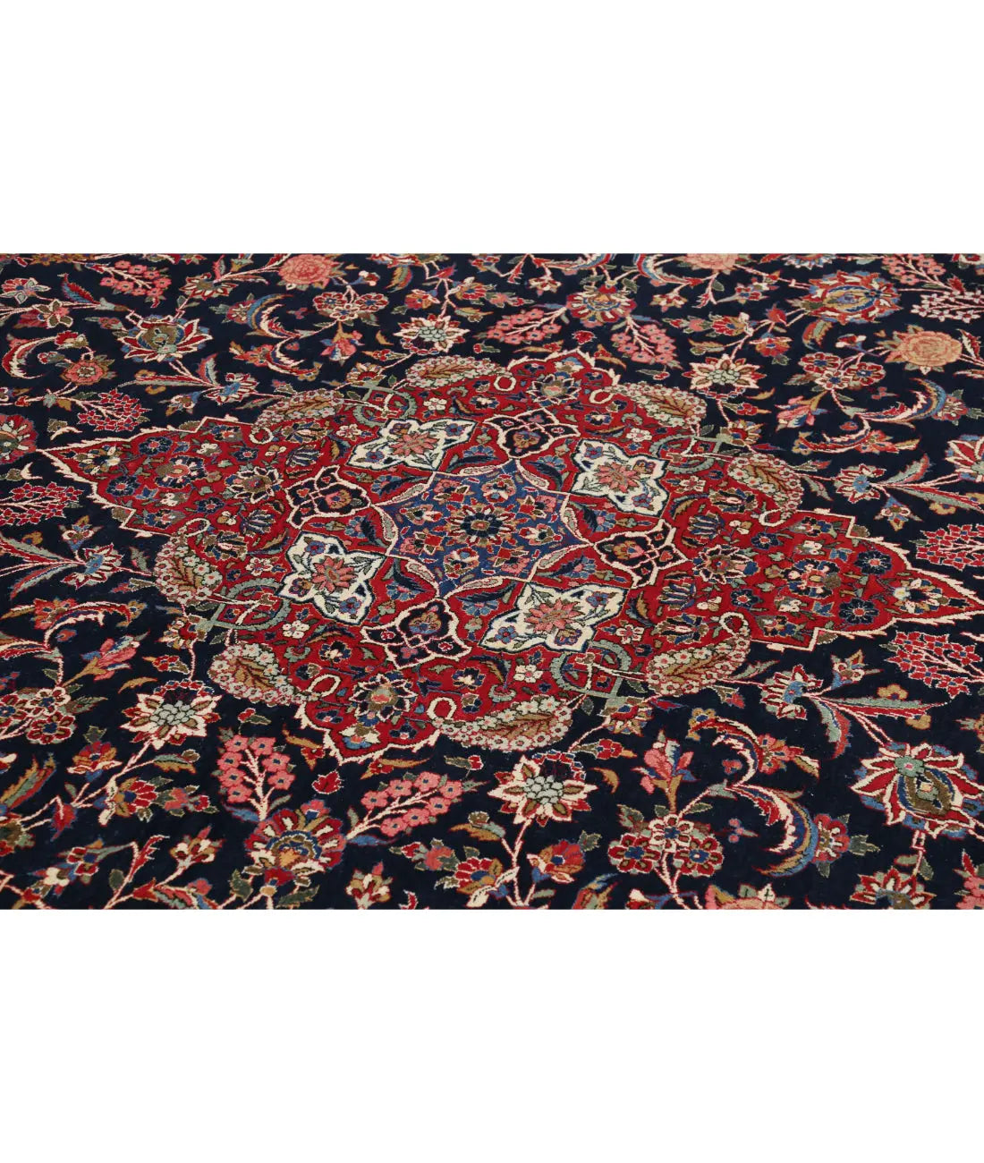 Hand Knotted Antique Masterpiece Persian Kashan Fine Wool Rug - 10'4'' x 14'4'' - Arteverk Rugs Area rug
