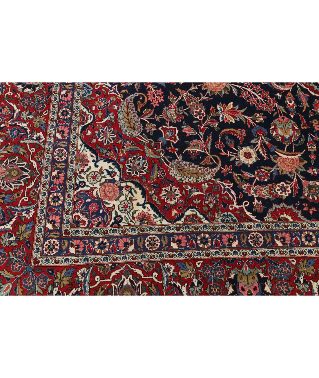Hand Knotted Antique Masterpiece Persian Kashan Fine Wool Rug - 10'4'' x 14'4'' - Arteverk Rugs Area rug
