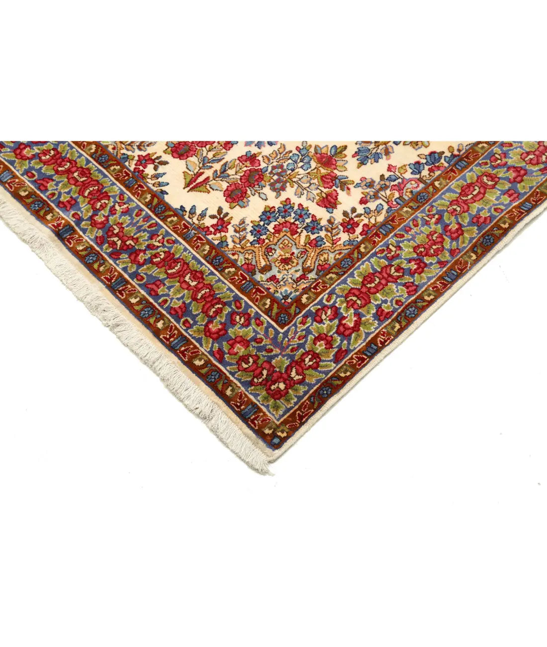 Hand Knotted Antique Masterpiece Persian Kerman Wool Rug - 3'5'' x 21'1'' - Arteverk Rugs Area rug