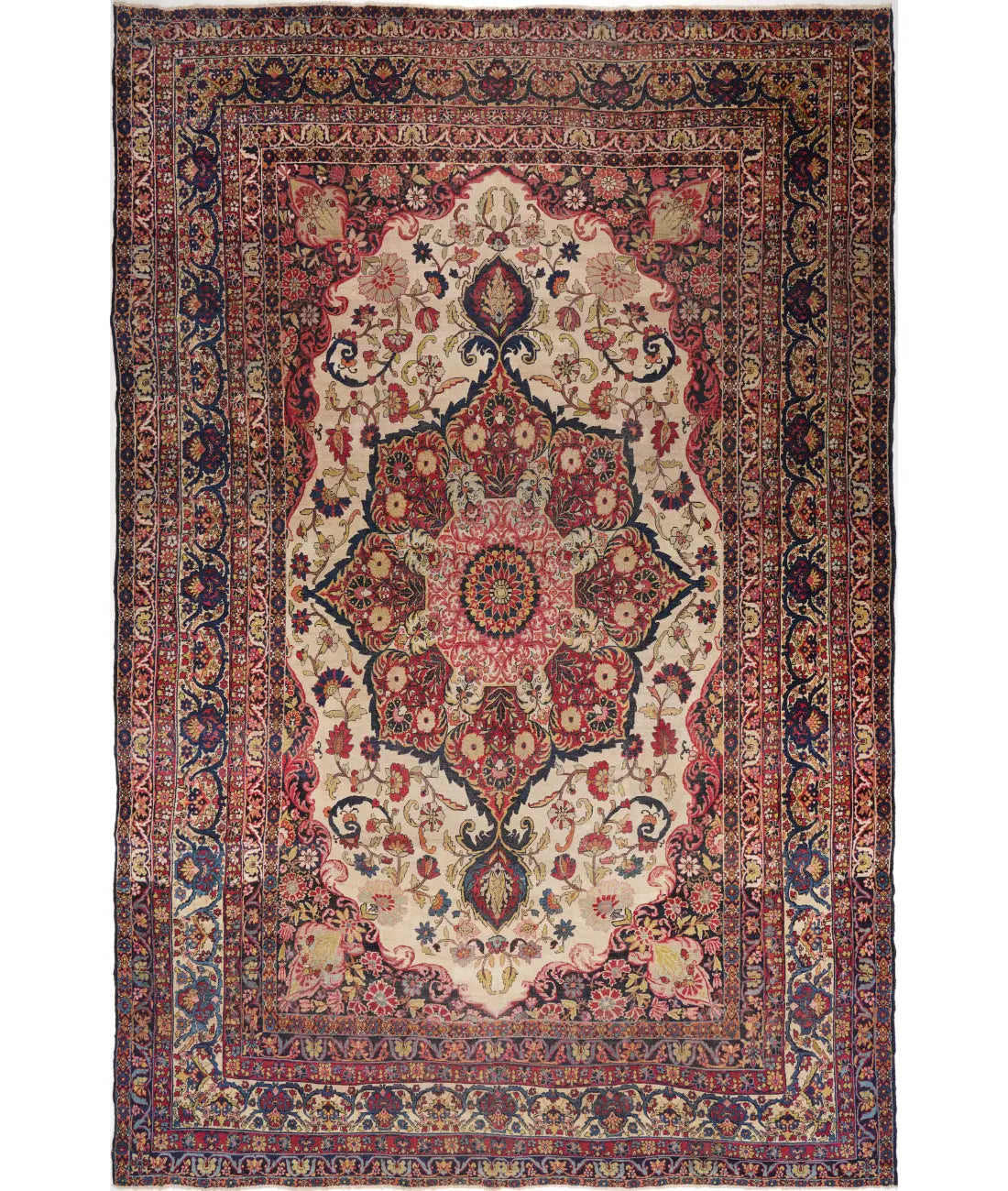 Hand Knotted Antique Masterpiece Oriental Kermanshah Wool Rug - 11'0'' x 15'6''