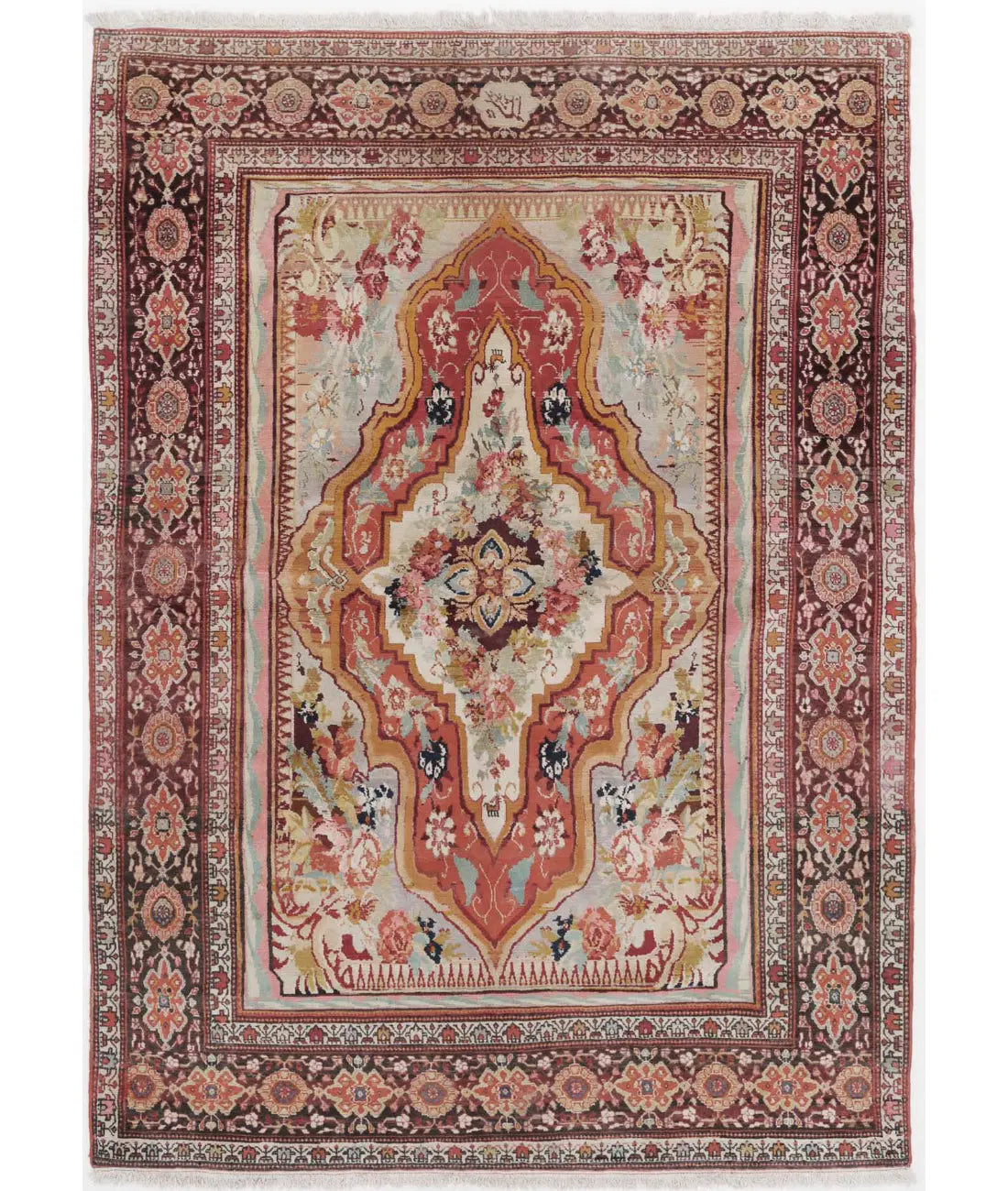 Hand Knotted Antique Masterpiece Oriental Malayer Wool Rug - 4'5'' x 6'3''