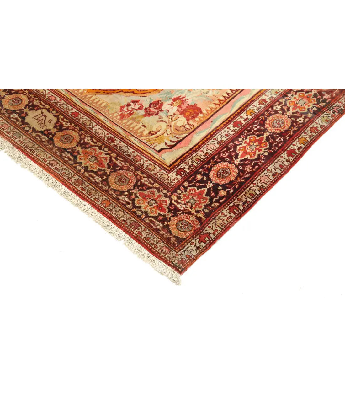 Hand Knotted Antique Masterpiece Persian Malayer Wool Rug - 4'5'' x 6'3'' - Arteverk Rugs Area rug