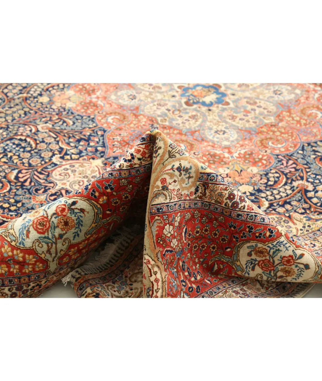 Hand Knotted Antique Masterpiece Persian Tabriz Fine Wool Rug - 10'4'' x 13'8'' - Arteverk Rugs Area rug