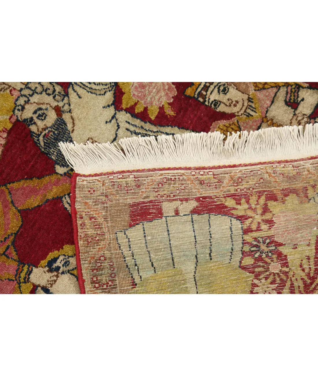 Hand Knotted Antique Masterpiece Persian Tabriz Fine Wool Rug - 1'10'' x 2'6'' - Arteverk Rugs Area rug