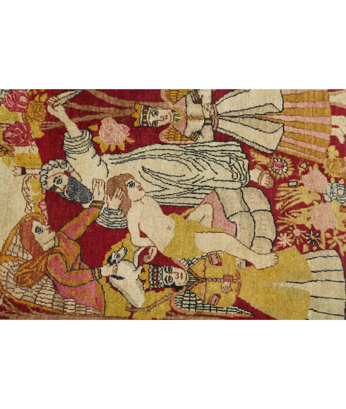 Hand Knotted Antique Masterpiece Persian Tabriz Fine Wool Rug - 1'10'' x 2'6'' - Arteverk Rugs Area rug