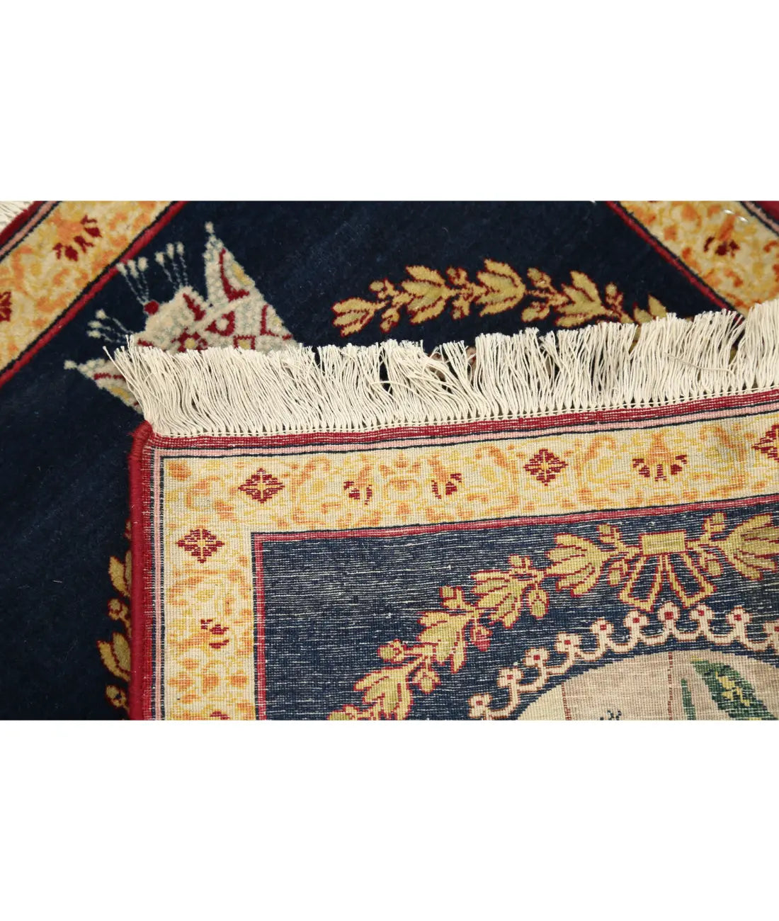 Hand Knotted Antique Masterpiece Oriental Tabriz Fine Wool Rug - 1'5'' x 1'9''