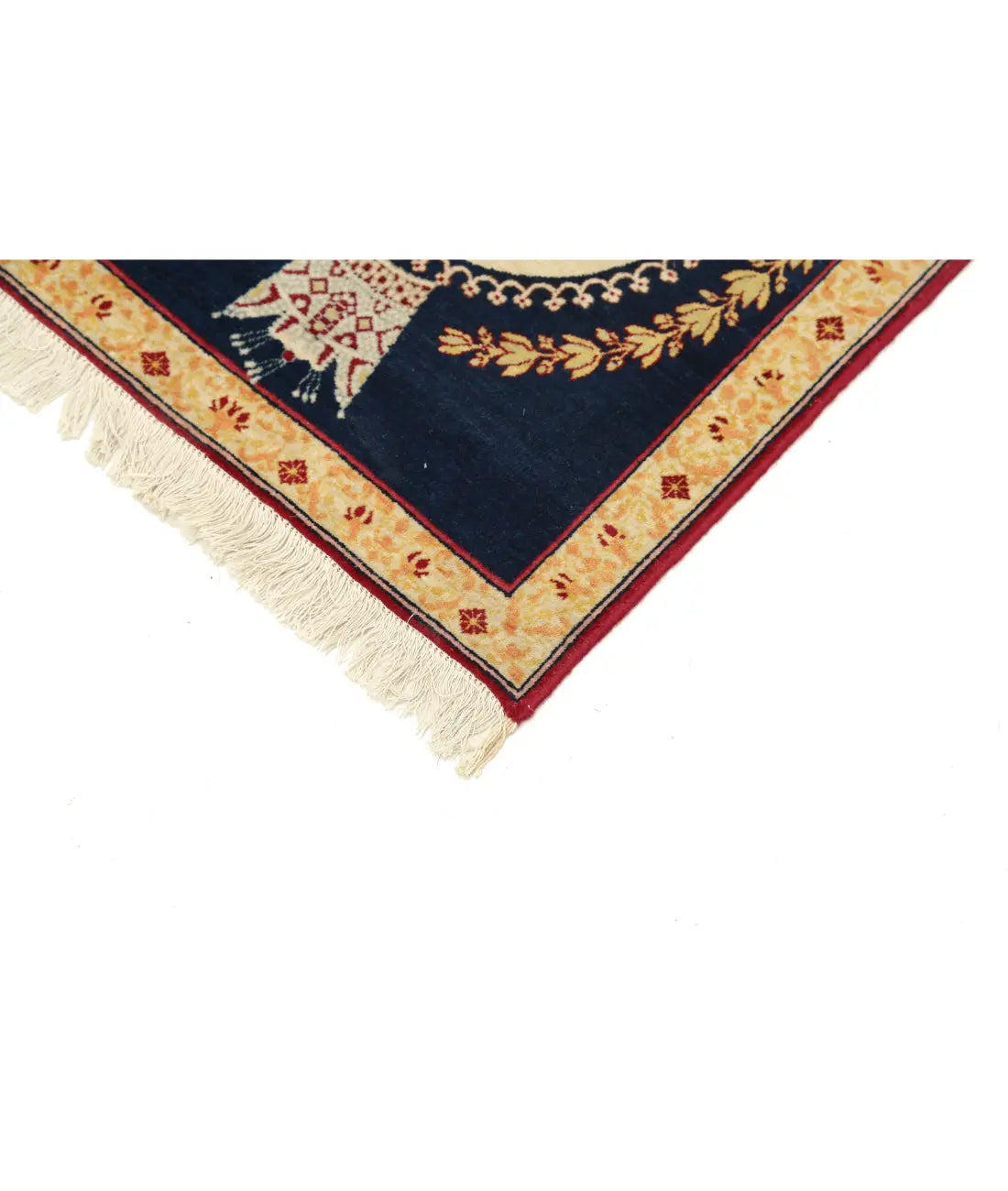 Hand Knotted Antique Masterpiece Oriental Tabriz Fine Wool Rug - 1'5'' x 1'9''