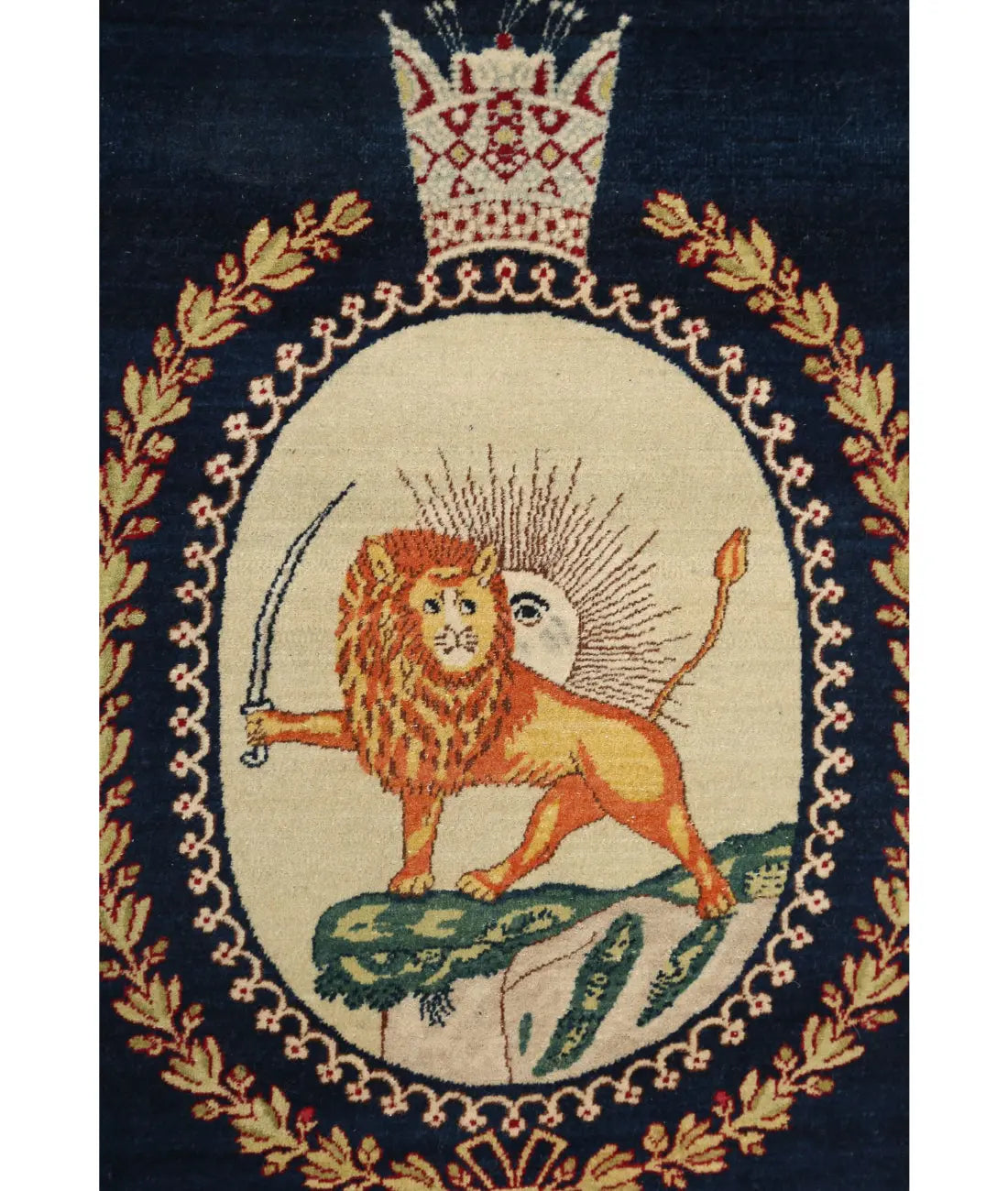 Alfombra de lana fina Tabriz persa antigua obra maestra anudada a mano - 1'5'' x 1'9''