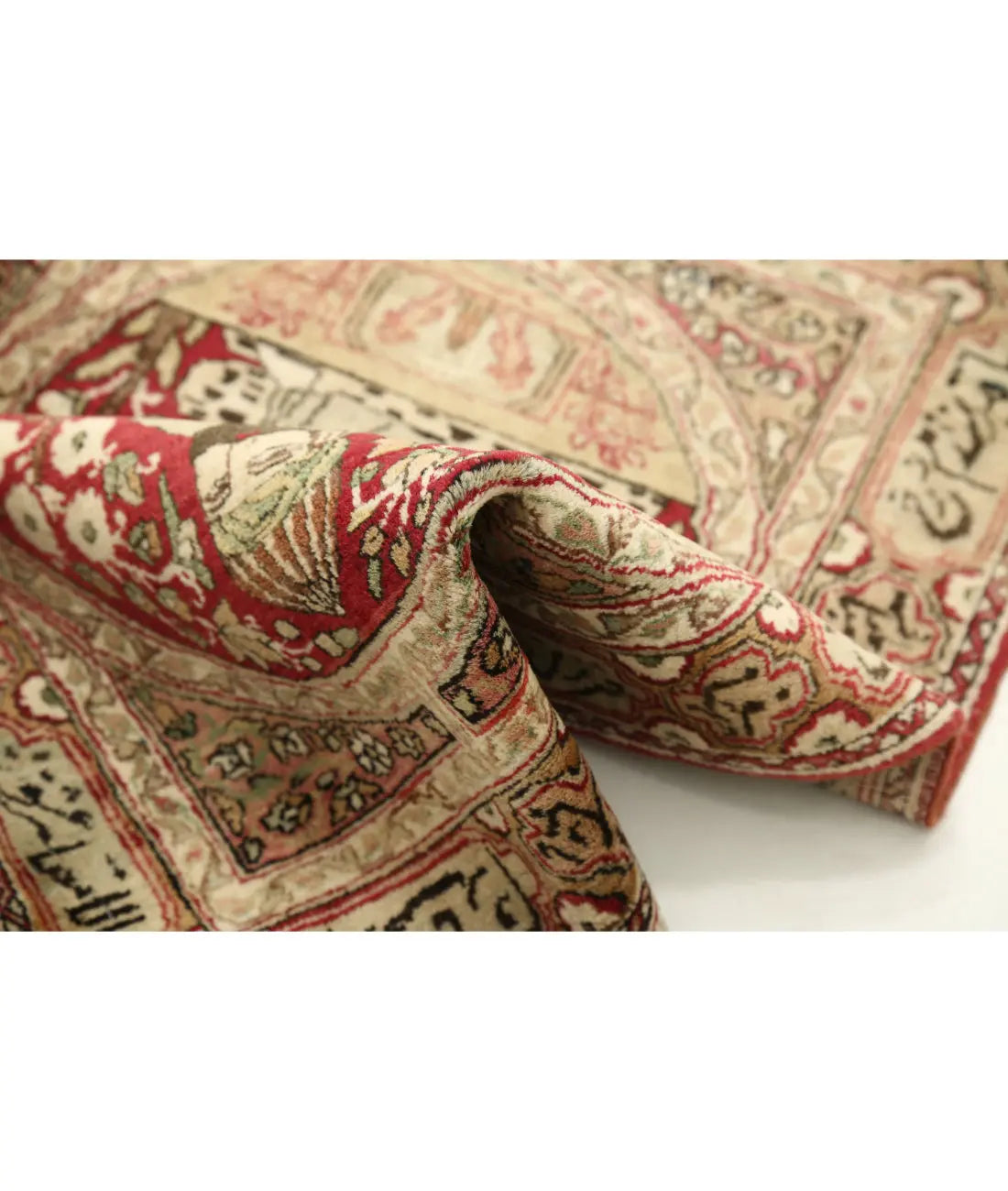 Hand Knotted Antique Masterpiece Persian Tabriz Fine Wool Rug - 2'0'' x 2'9'' - Arteverk Rugs Area rug