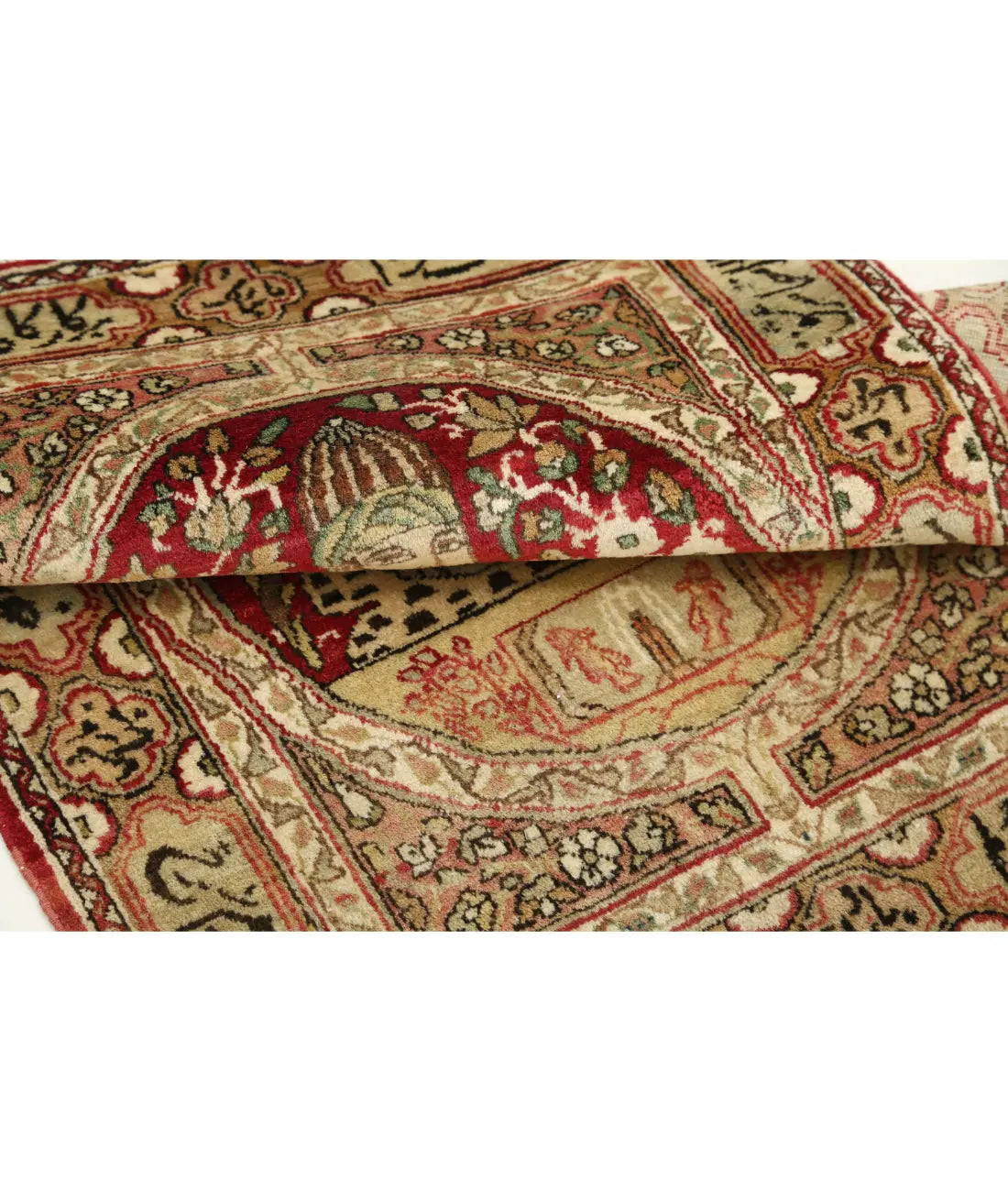 Hand Knotted Antique Masterpiece Persian Tabriz Fine Wool Rug - 2'0'' x 2'9'' - Arteverk Rugs Area rug