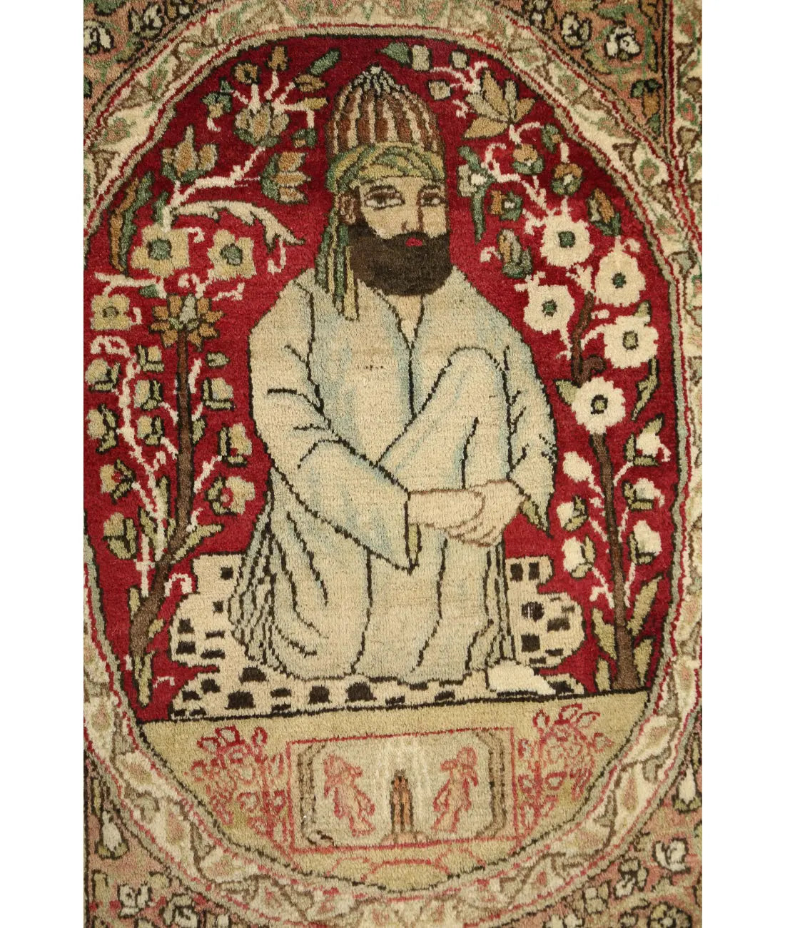 Hand Knotted Antique Masterpiece Persian Tabriz Fine Wool Rug - 2'0'' x 2'9'' - Arteverk Rugs Area rug