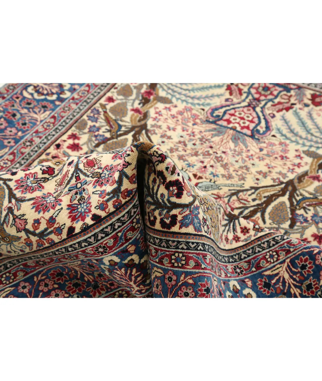 Hand Knotted Antique Masterpiece Persian Tabriz Fine Wool Rug - 4'2'' x 6'1'' - Arteverk Rugs Area rug