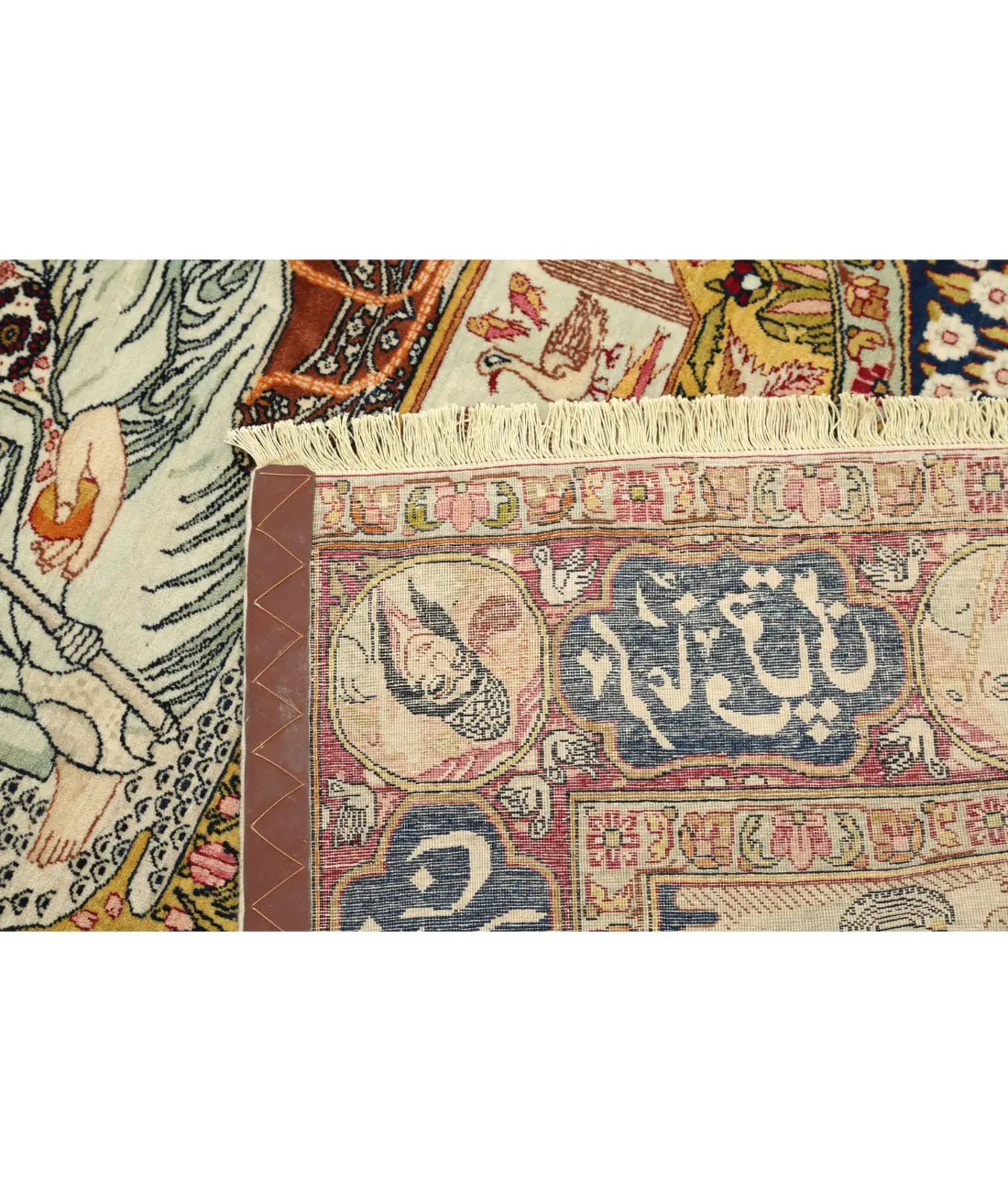 Hand Knotted Antique Masterpiece Persian Tabriz Fine Wool Rug - 4'4'' x 6'6'' - Arteverk Rugs Area rug