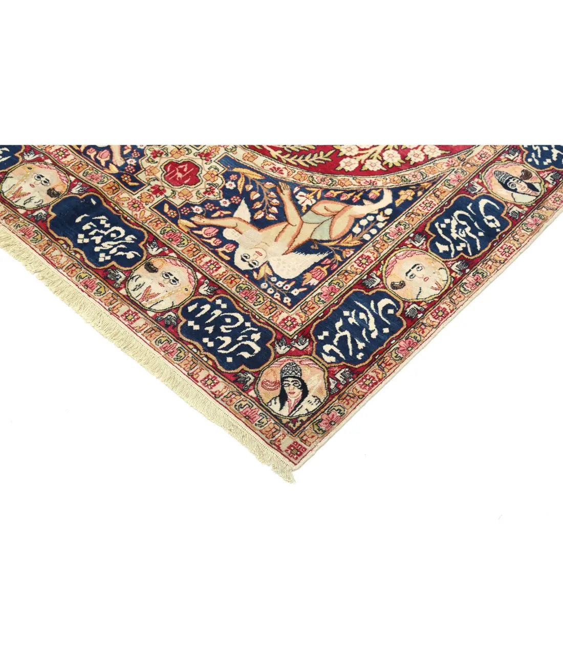 Hand Knotted Antique Masterpiece Persian Tabriz Fine Wool Rug - 4'4'' x 6'6'' - Arteverk Rugs Area rug