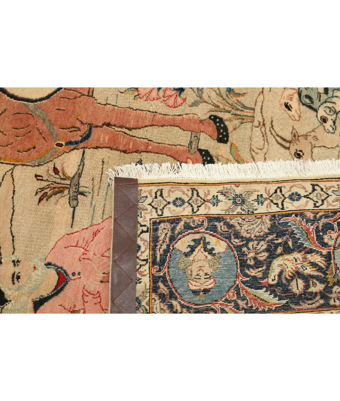 Hand Knotted Antique Masterpiece Oriental Tabriz Fine Wool Rug - 4'8'' x 6'7''