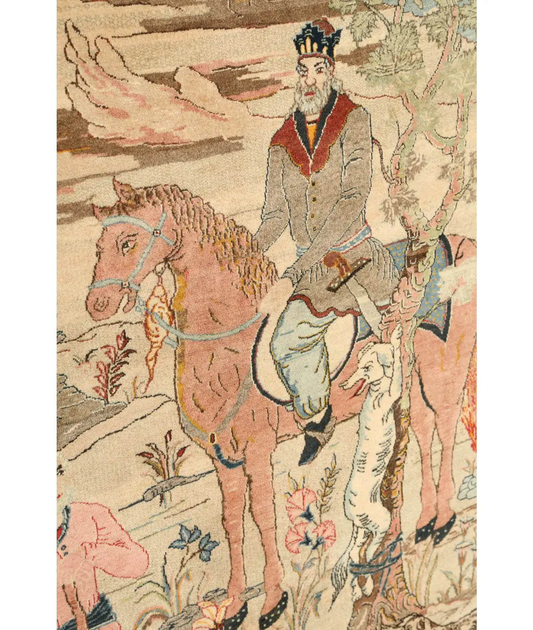 Hand Knotted Antique Masterpiece Persian Tabriz Fine Wool Rug - 4'8'' x 6'7'' - Arteverk Rugs Area rug