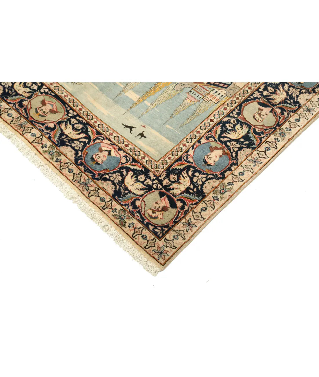 Hand Knotted Antique Masterpiece Persian Tabriz Fine Wool Rug - 4'8'' x 6'7'' - Arteverk Rugs Area rug