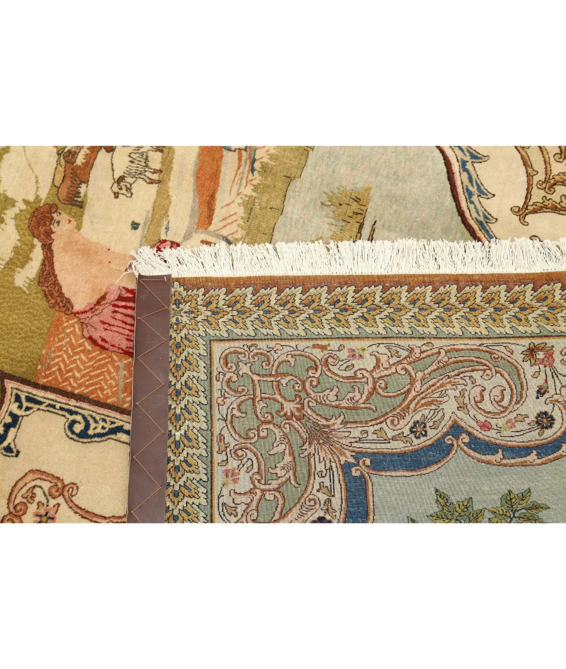 Hand Knotted Antique Masterpiece Persian Tabriz Wool Rug - 5'10'' x 8'9'' - Arteverk Rugs Area rug