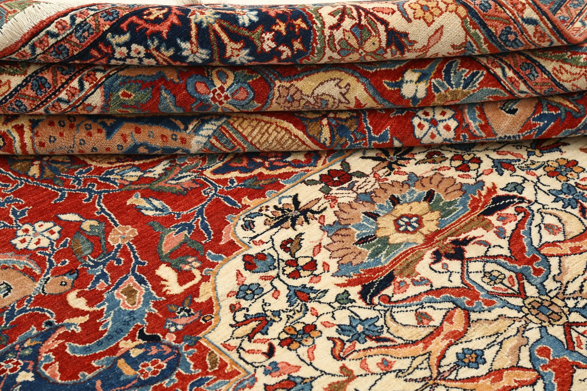 Hand Knotted Antique Masterpiece Persian Tehran Wool Rug - 7'10'' x 10'10'' - Arteverk Rugs Area rug