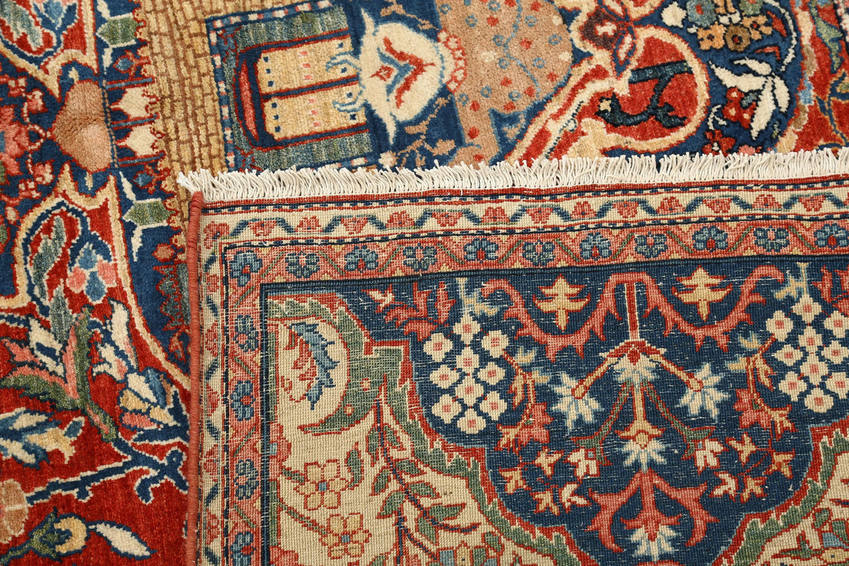 Hand Knotted Antique Masterpiece Persian Tehran Wool Rug - 7'10'' x 10'10'' - Arteverk Rugs Area rug