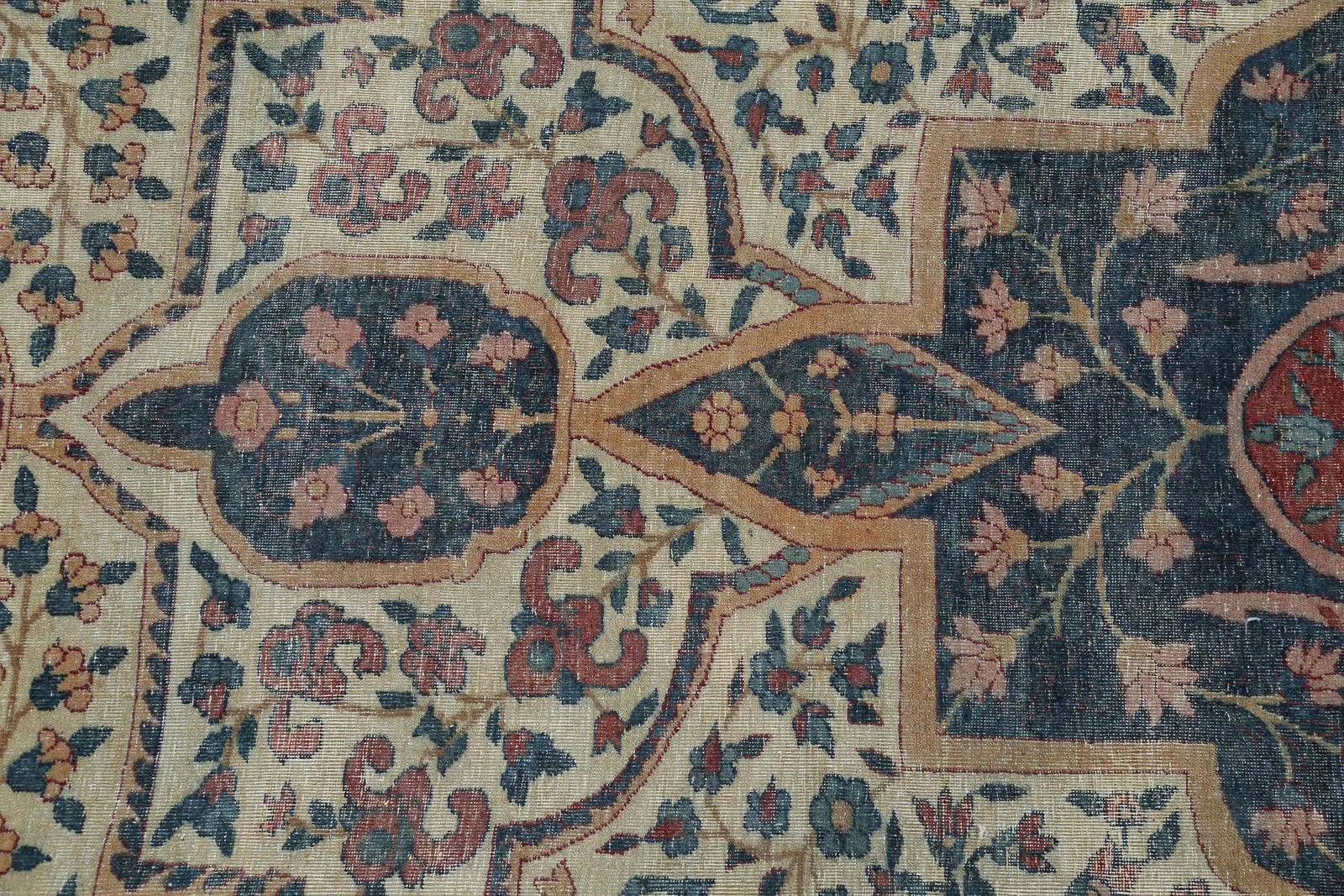 Hand Knotted Antique Masterpiece Persian Yazd Wool Rug - 11'8'' x 18'4'' - Arteverk Rugs Area rug