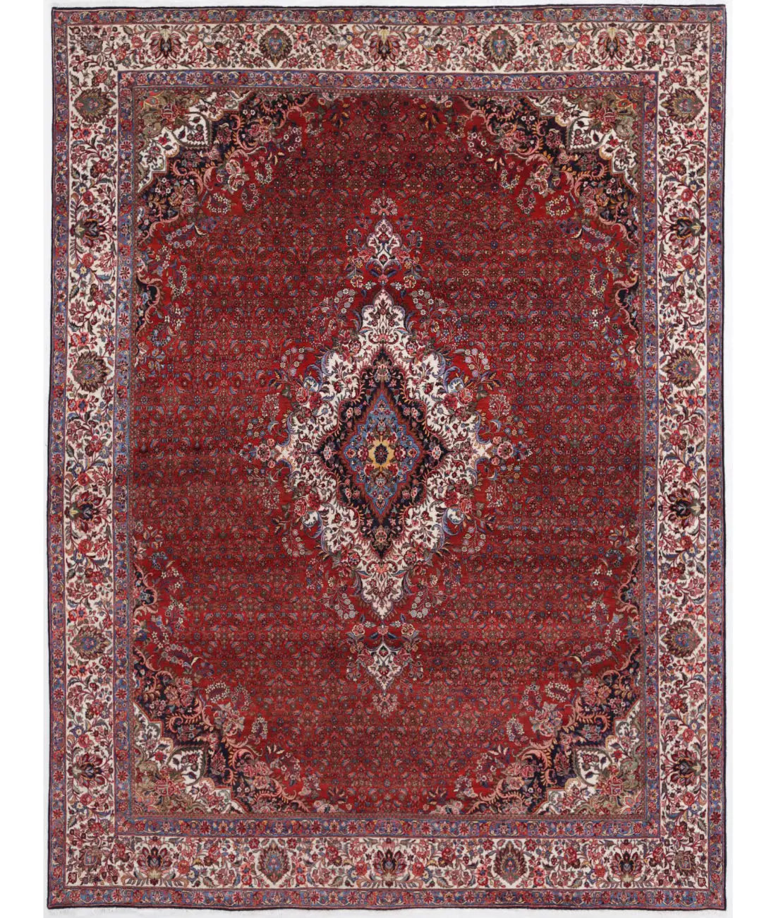 Hand Knotted Antique Persian Bijar Fine Wool Rug - 11&#39;0&#39;&#39; x 14&#39;7&#39;&#39; - Arteverk Rugs Area rug