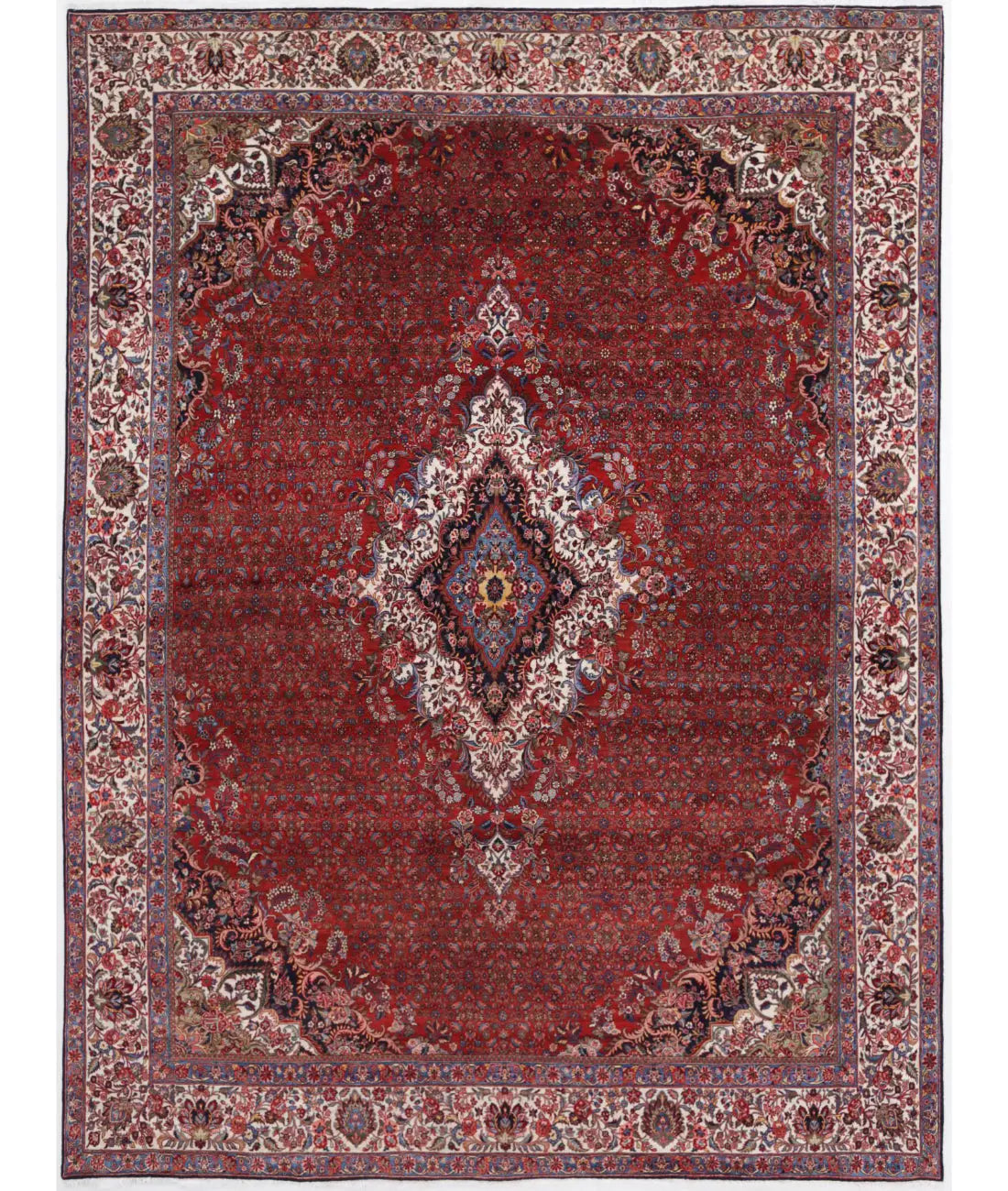 Hand Knotted Antique Oriental Bijar Fine Wool Rug - 11&#39;0&#39;&#39; x 14&#39;7&#39;&#39;
