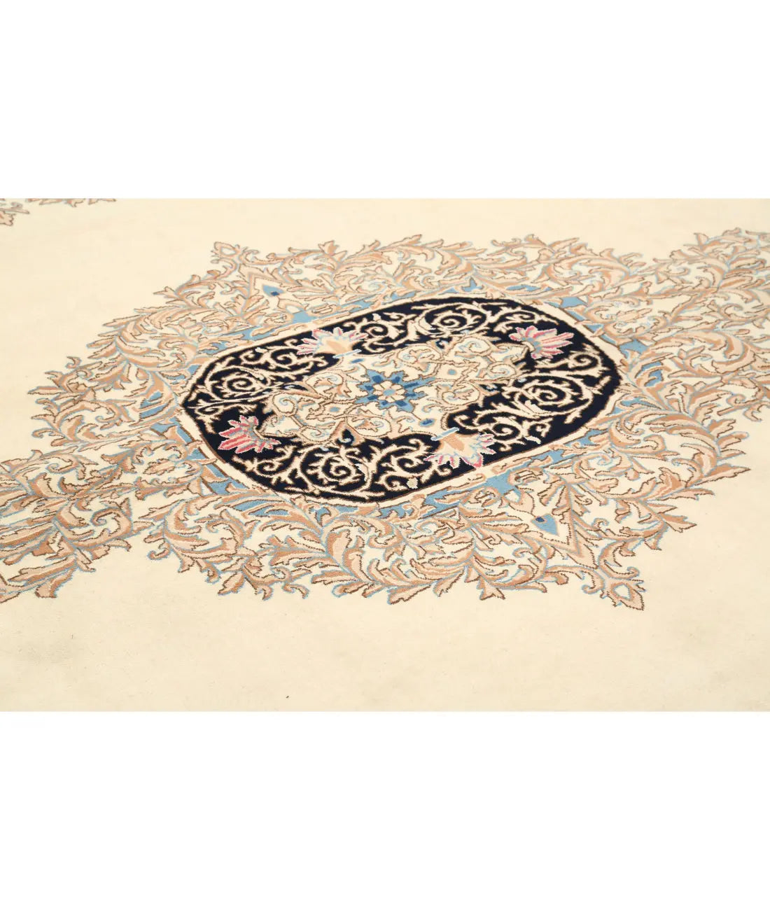 Hand Knotted Antique Persian Kerman Wool Rug - 9'11'' x 13'8'' - Arteverk Rugs Area rug