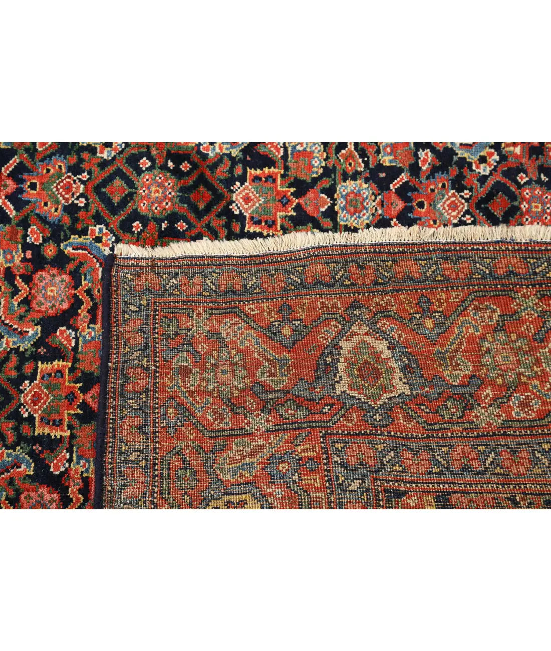 Hand Knotted Antique Oriental Mahal Wool Rug - 8'10'' x 24'1''