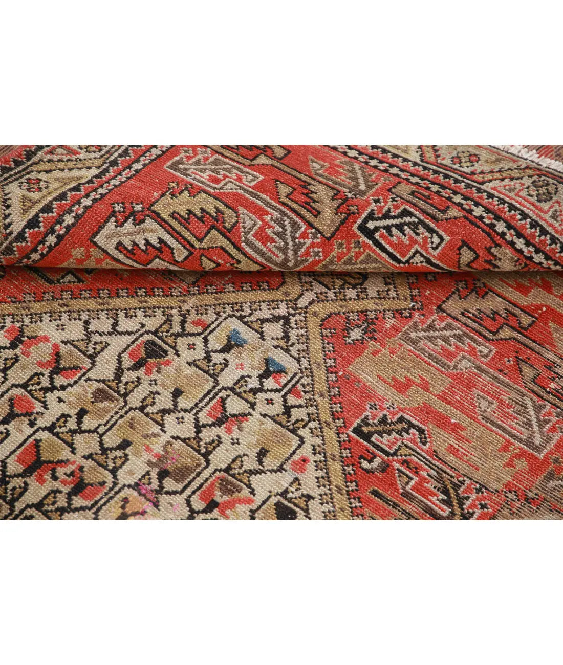 Alfombra de lana persa antigua anudada a mano - 3'9'' x 5'7''