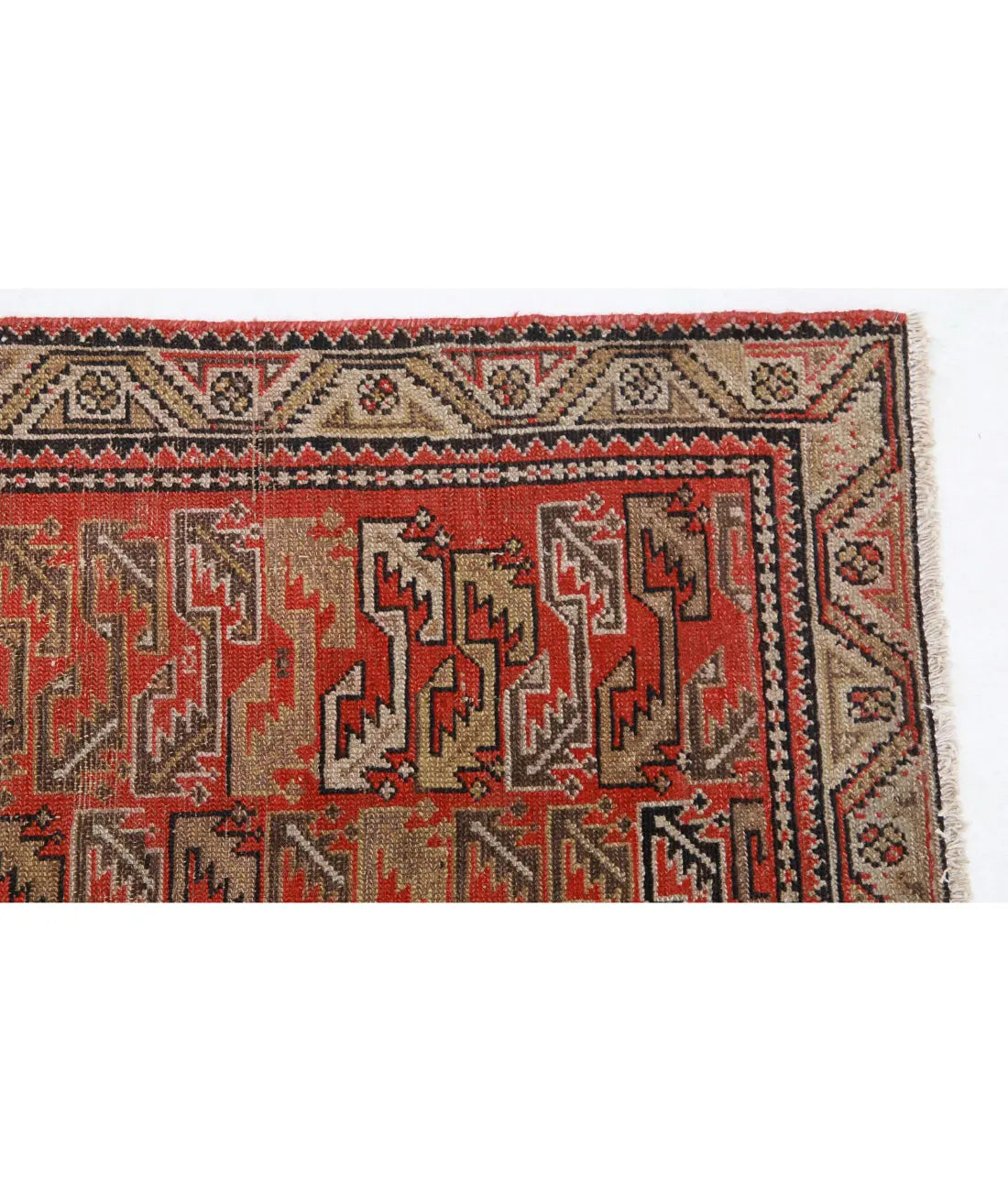 Alfombra de lana persa antigua anudada a mano - 3'9'' x 5'7''