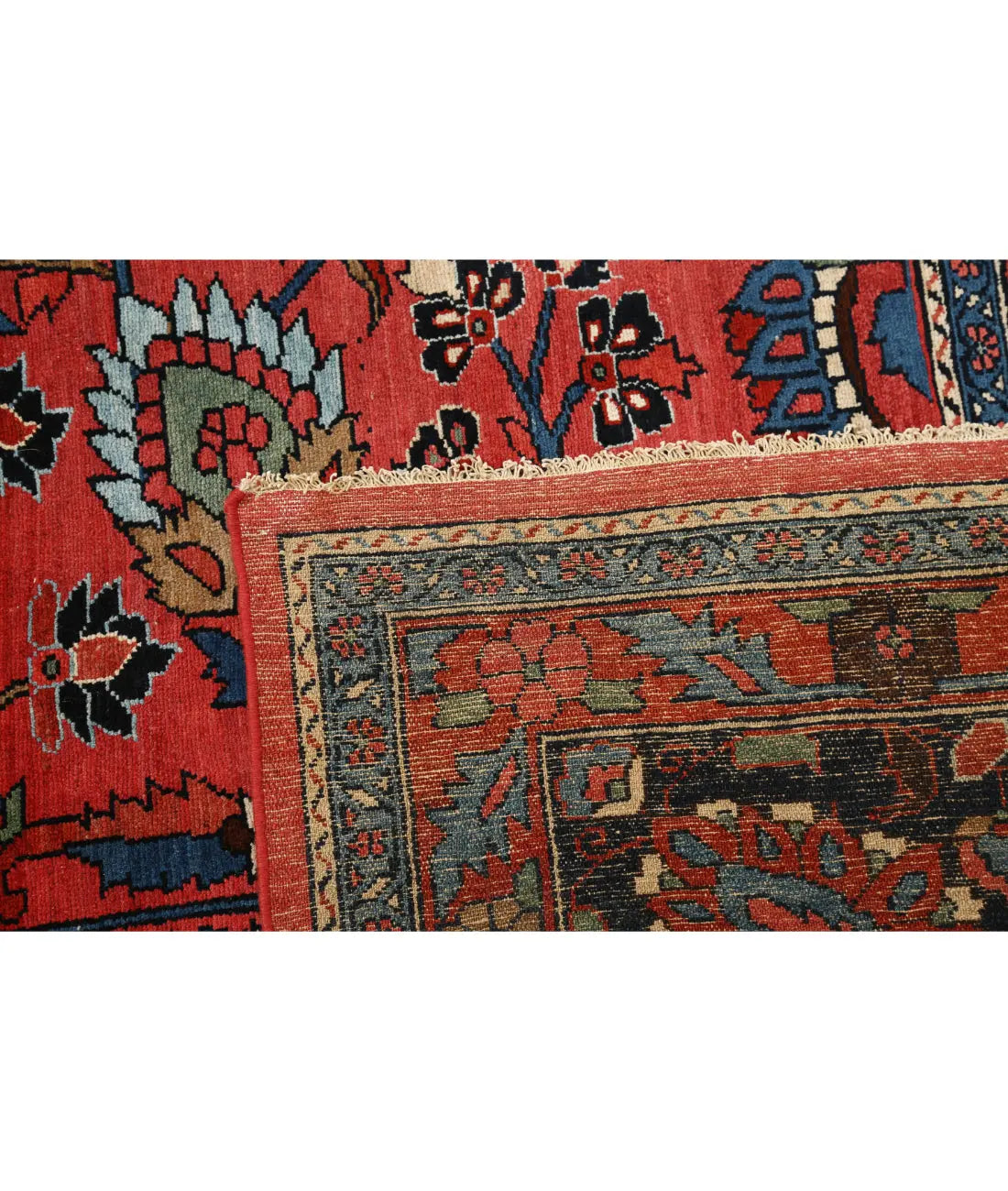 Hand Knotted Antique Oriental Mehraban Wool Rug - 12'2'' x 20'10''