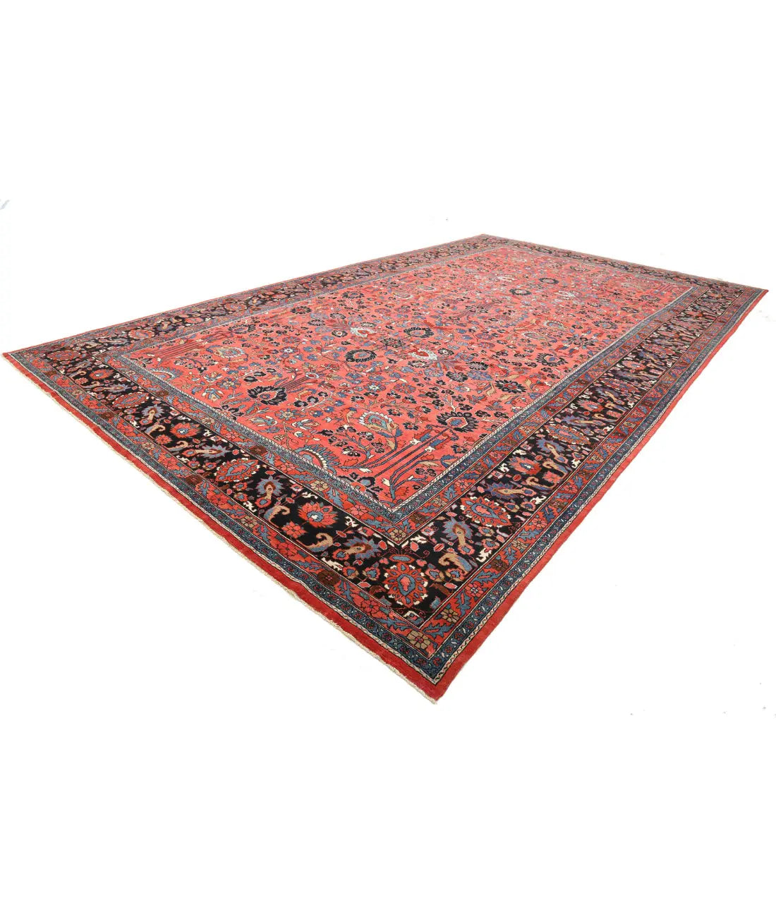 Hand Knotted Antique Persian Mehraban Wool Rug - 12'2'' x 20'10'' - Arteverk Rugs Area rug