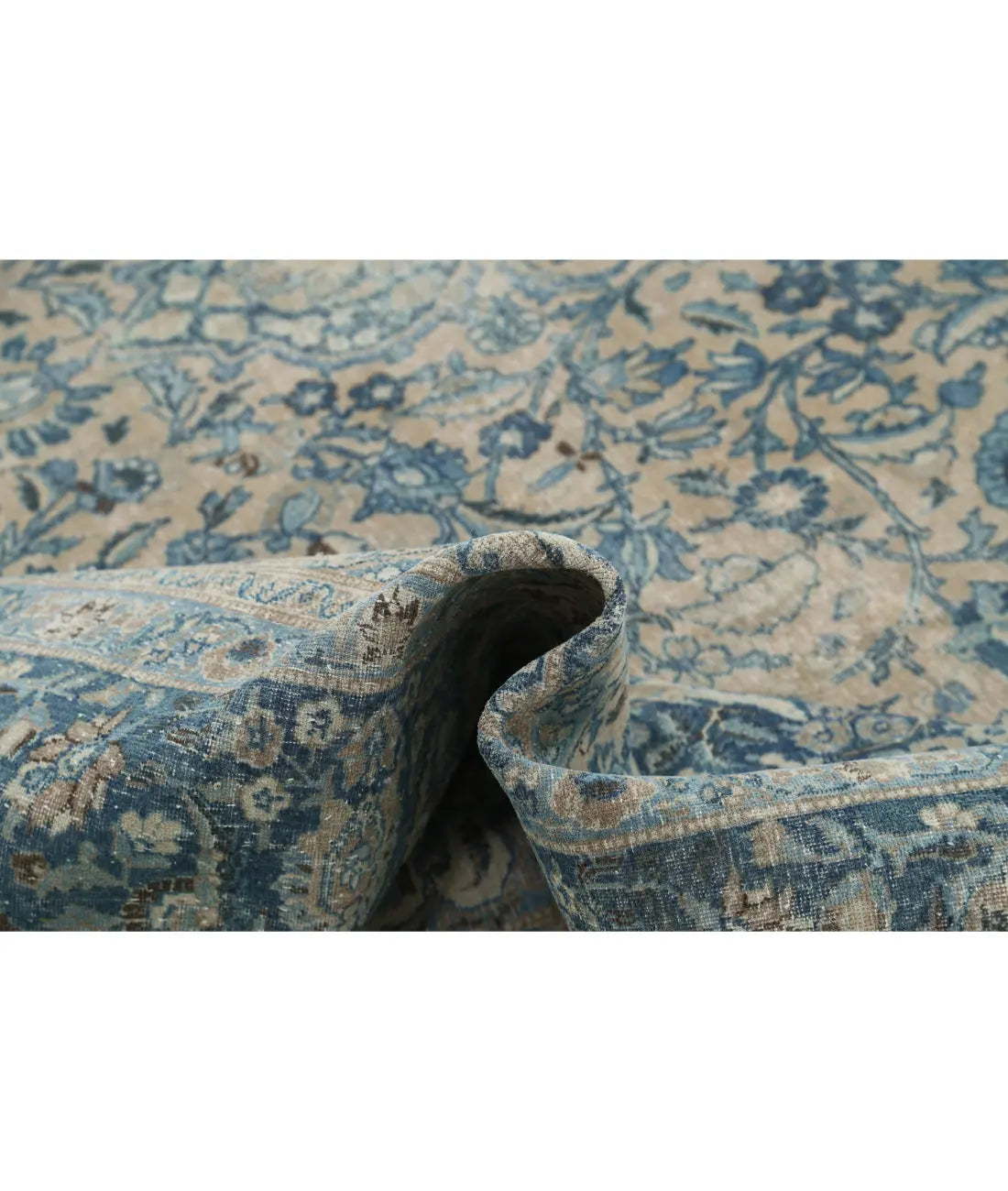 Hand Knotted Antique Persian Tabriz Wool Rug - 11'1'' x 14'9'' - Arteverk Rugs Area rug