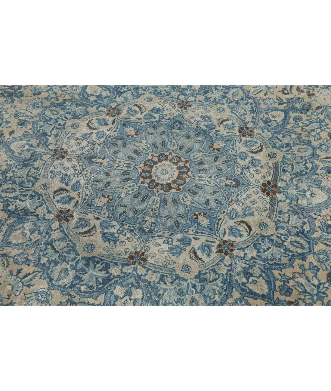 Hand Knotted Antique Persian Tabriz Wool Rug - 11'1'' x 14'9'' - Arteverk Rugs Area rug