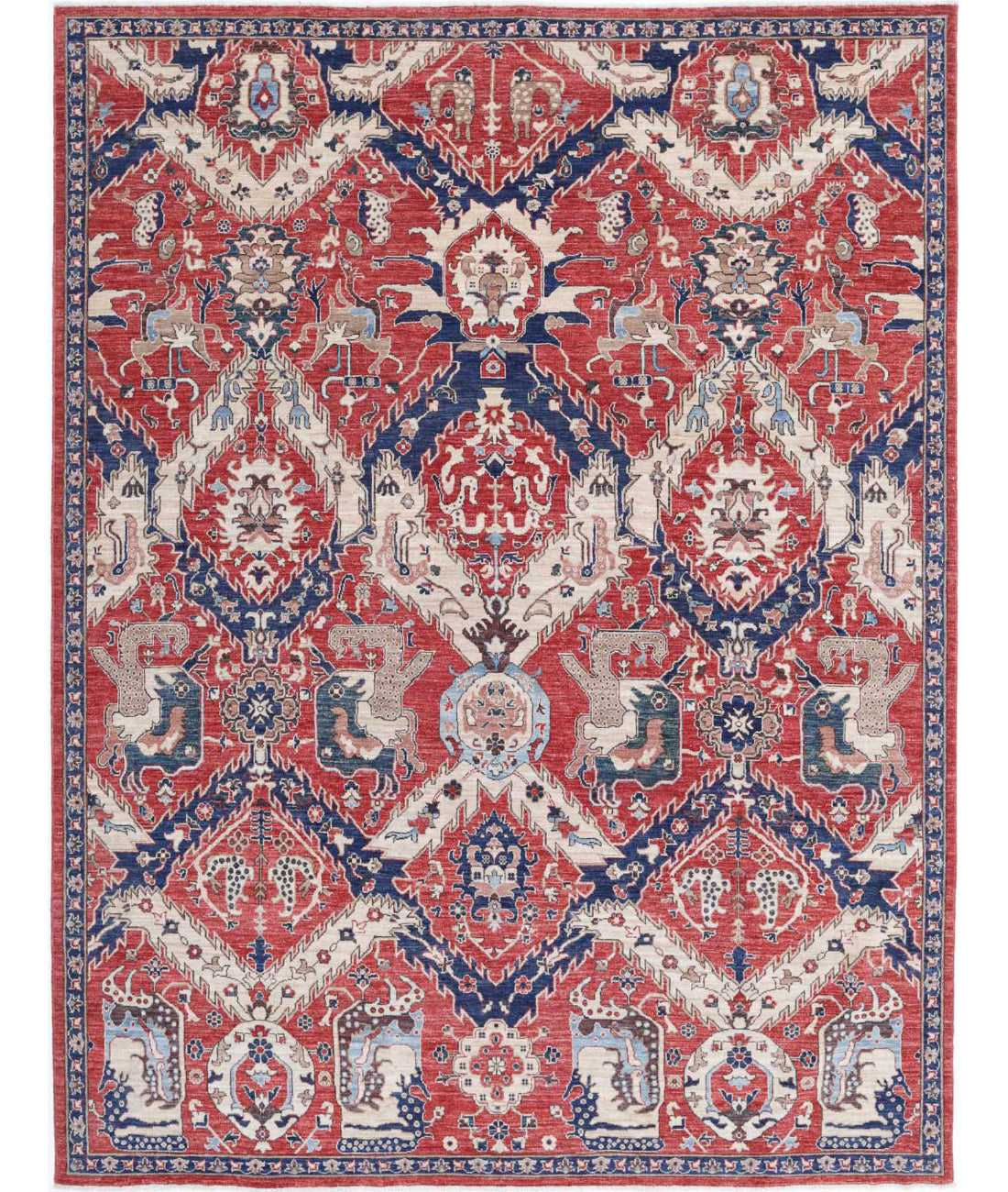 Hand Knotted Artemix Wool Rug - 7'8'' x 9'11''