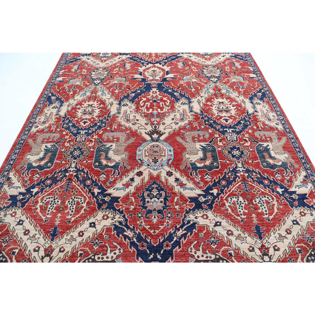 Hand Knotted Artemix Wool Rug - 7'8'' x 9'11''