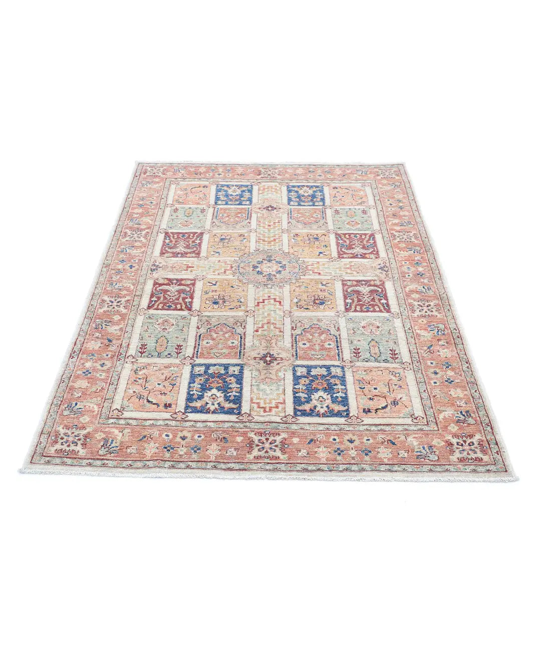Hand Knotted Bakhtiari Wool Rug - 3'10'' x 5'8''