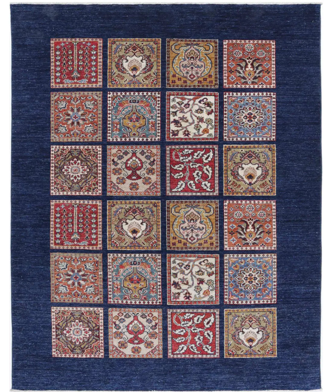 Hand Knotted Bakhtiari Wool Rug - 4'10'' x 6'3''