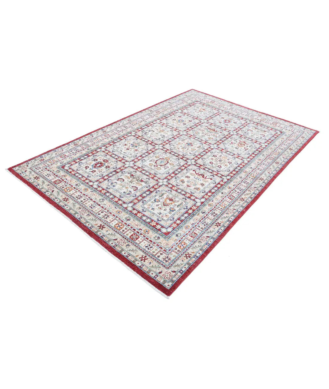 Hand Knotted Bakhtiari Wool Rug - 5'5'' x 8'6''