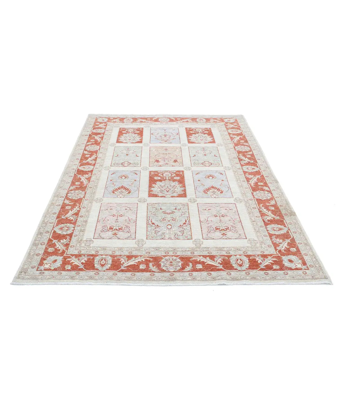 Hand Knotted Bakhtiari Wool Rug - 5'7'' x 7'9''