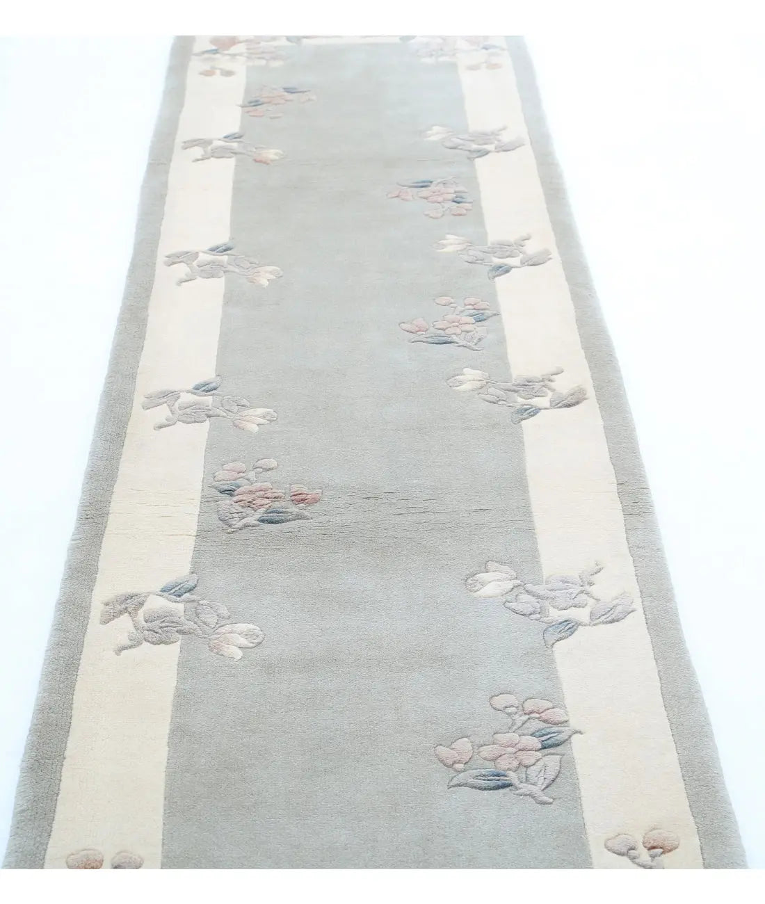 Alfombra china de lana anudada a mano - 2'6'' x 10'1''